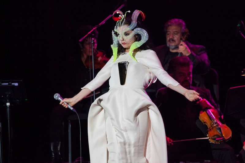 Björk on an acoustic tour. (SANTIAGO FELIPE/Wikimedia Commons)