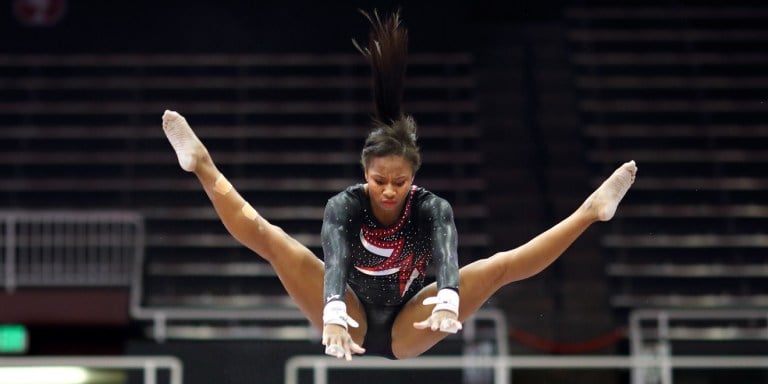 Freshman Kyla Bryant was one of four freshman making their collegiate debut on Monday. Her performance helped Stanford secure second-place in the NorCal Classic.(HECTOR GARCIA-MOLINA/isiphotos.com)