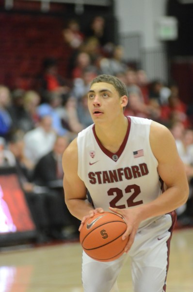 Second in the PAC-12 with 20.1 points per game, Senior Reid Travis has lead the Cardinal to achieve an average 82 points per game in conference play. (LAUREN DYER/ The Stanford Daily).