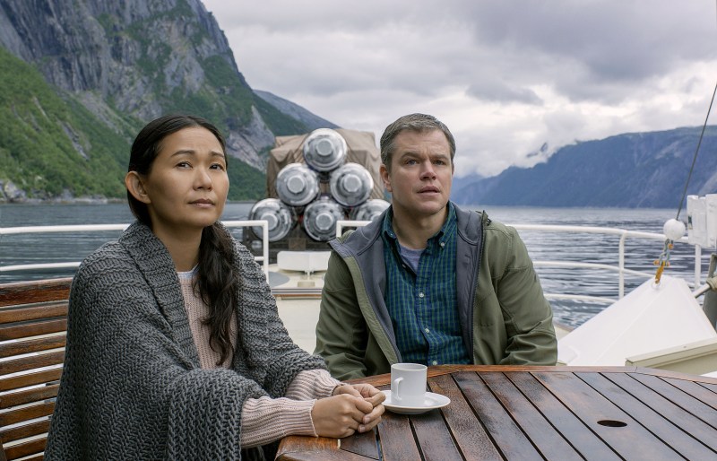 Hong Chau and Matt Damon in 'Downsizing.' (Courtesy of Paramount Pictures)
