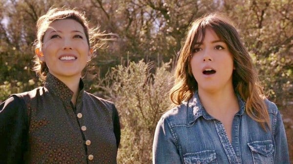 Dichen Lachman, left, as Jiaying, the Chinese-born mother of Daisy Johnson, right (Chloe Bennet). Both Lachman and Bennet identify as mixed race. (Courtesy of ABC)
