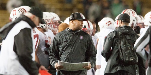 Stanford head coach David Shaw addressed the media on Wednesday to discuss the team's status after National Signing Day passed.(RAHIM ULLAH/The Stanford Daily)