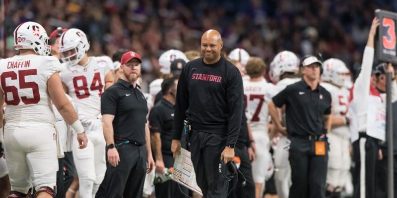 Stanford head coach David Shaw helped secure 14 signatures for the 2018 recruiting class. The class is ranked 39th in the country and has five four-star recruits.(JIM SHORIN/isiphotos.com)