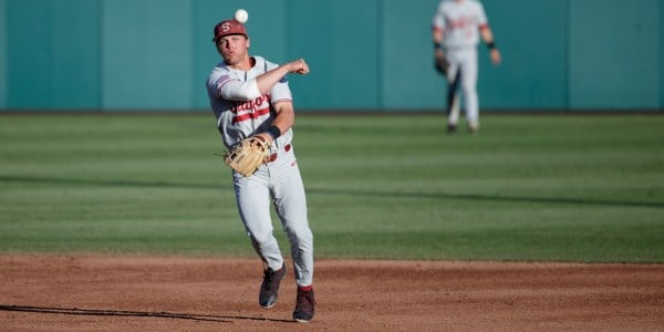 Junior shortstop Nico Hoerner leads a highly-talented infield group. Stanford baseball begins its season on Friday against Cal State Fullerton.(BOB DREBIN/isiphotos.com)