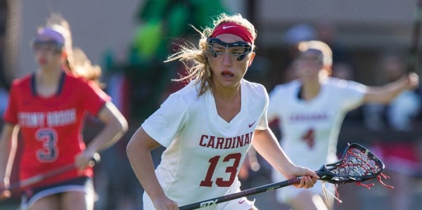 Freshman Ali Baiocco led the Cardinal team on the offensive end with four goals in a loss against No.2 Stony Brook on Monday. (JOHN P. LOZANO/Stanford Athletics)