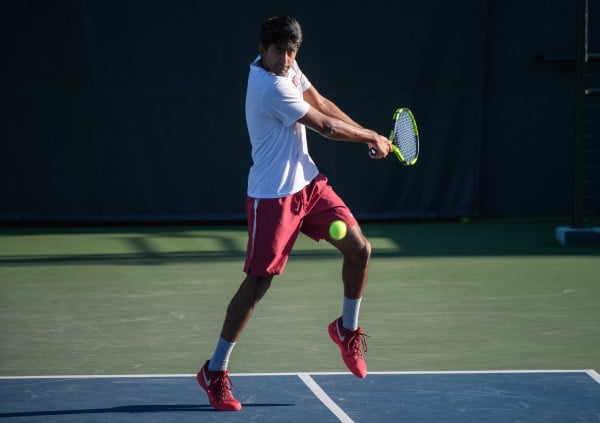 Junior Sameer Kumar (above) had the clinching victory in Stanford's 4-3 win over No. UCLA.(JOHN TODD/isiphotos.com)