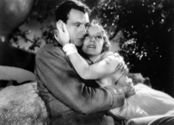 Gary Cooper and Helen Hayes in Frank Borzage's 1932 film of the Ernest Hemingway book "A Farewell to Arms." (Courtesy of Paramount Pictures)
