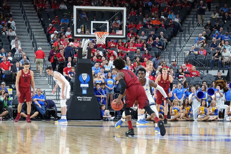 Freshman guard Daejon Davis (1) battled foul trouble all night, finishing with 13 points in the 88-77 loss to UCLA on Thursday afternoon.(ALBERT THOMAS/TheBootleg.com)