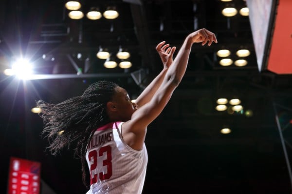 Stanford, CA - February 15, 2018:  Stanford Women's Basketball team vs Cal at Maples Pavilion.  Stanford won over Cal, 74-69.