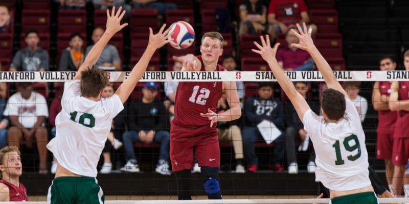 Senior outside hitter Jordan Ewert (above) is an integral part of Stanford's offense. He is currently hitting 0.324 on the season. (MIKE RASAY/isiphotos.com)