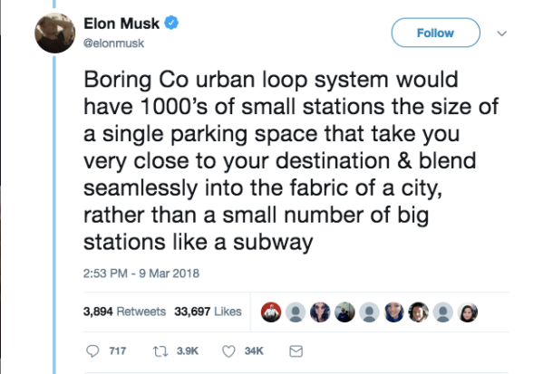 On Twitter, Elon Musk proposed an innovative idea suspiciously similar to the city bus (Courtesy of Twitter)