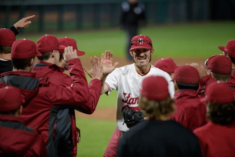 Junior starter, Tristan Beck, the Cardinal's Friday ace, is part of a pitching staff which is second in the nation in ERA (2.85) only behind Stetson.(BOB DREBIN/isiphotos.com)