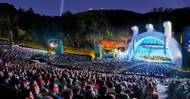 The LA Philharmonic plays at the Hollywood Bowl. (Courtesy of the Los Angeles Philharmonic)