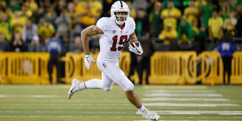 Senior wide receiver JJ Arcega-Whiteside (above) figures to be a crucial part of the Stanford offense this Saturday vs. Notre Dame. He has become a reliable target for QB KJ Costello.