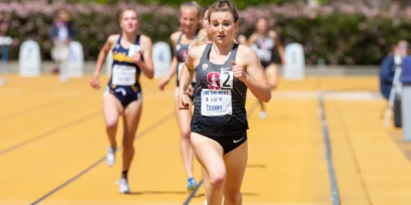 Fifth year senior Elise Cranny (above) claimed a repeat victory as she took the Stanford Invitational for the second consecutive year. (JOHN P. LOZANO/Stanford Athletics)