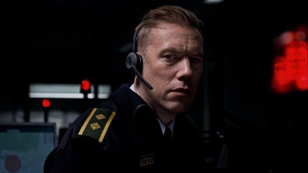 Jakob Cedergren plays a disillusioned emergency dispatcher in "The Guilty" (courtesy of Magnolia Pictures).