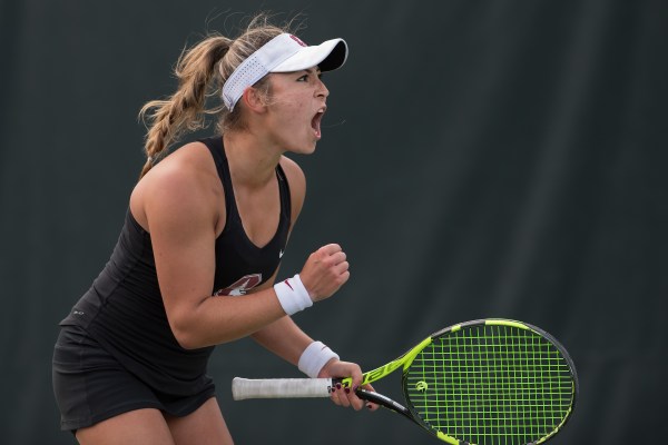 Senior Caroline Lampl (above) only lost seven total games in her three matches leading up to the ITA semifinals. She now looks to continue the Stanford streak of tournament winners. (LYNDSAY RADNEDGE/isiphotos.com)