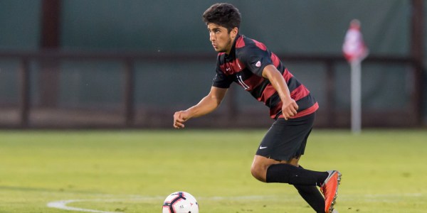 Senior midfielder Amir Bashti (above) has contributed a goal and an assist in each of the last two games ahead of the Cardinal's match against the California Golden Bears on Sunday. (KAREN AMBROSE HICKEY/Stanford Athletics)