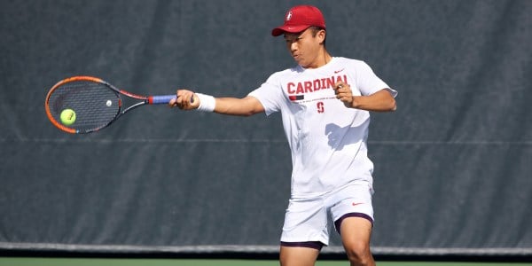 Sophomore Timothy Sah (above) won the A Flight tournament title over California's Dominic Barretto in a three-set victory. (HECTOR GARCIA-MOLINA/Stanford Athletics)