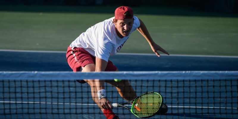 Sophomore Axel Geller was honored with the Pac-12 men’s tennis player of the week last week. He prepares to play with new doubles partner Christian Kontaxis for the first time this season against Len kamemoto and Matthew Mead from Chapman State University.
 (JOHN TODD/isiphoto.com)