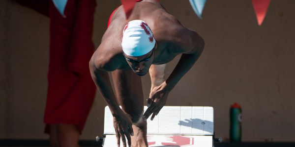 Freshman Jack Levant (above) has made a sensational debut for the Cardinal through two meets, snatching first place in the 500 free during the weekend invitational. (JOHN TODD/isiphotos.com)