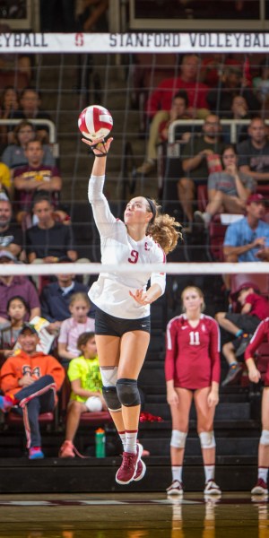 Junior libero Morgan Hentz (above) is the reigning Pac-12 defensive player of the week, and leads the league in digs per set. (ERIN CHANG/isiphotos.com)