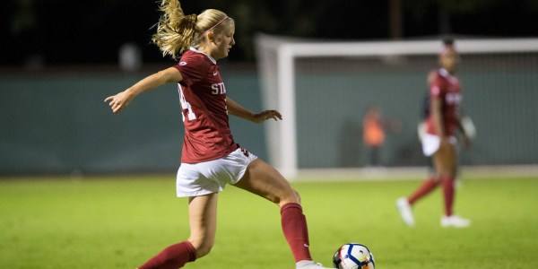 Freshman Abby Greubel (above) scored the first goal for the Cardinal in the second minute to ignite the eventual 7-0 victory. (AL CHANG/isiphotos.com)