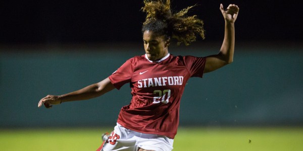 Sophomore forward Catarina Macario (above) scored both goals for the Cardinal to boost them to a 2-0 victory over the Washington Huskies. (ERIN CHANG/isiphotos.com)