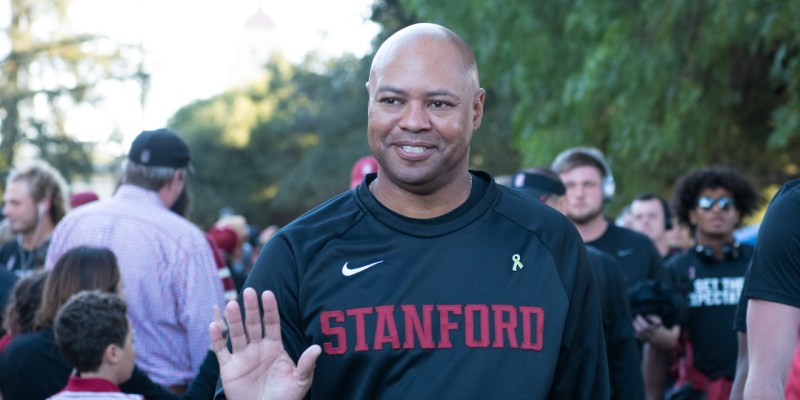 Stanford head coach David Shaw (above) will face an incredible test this weekend in Mike Leach's air raiding Cougars. With uncertainty in many areas of the team, Shaw's leadership will make or break the matchup. (JIM SHORIN/isiphotos.com)