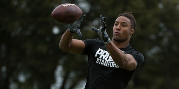 Former Cardinal safety and current Houston Texans defensive back Justin Reid trains during the offseason. Reid had his first career interception and a career-high six tackles in the Texans' win over the Cowboys on Sunday.