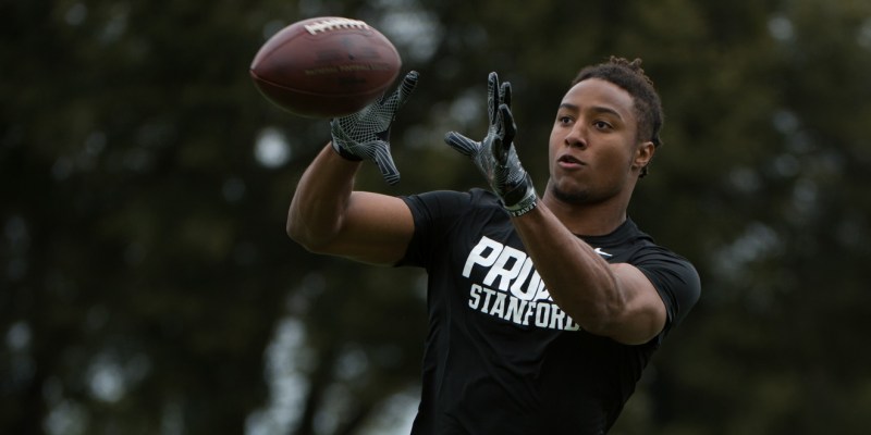 Former Cardinal safety and current Houston Texans defensive back Justin Reid trains during the offseason. Reid had his first career interception and a career-high six tackles in the Texans' win over the Cowboys on Sunday.