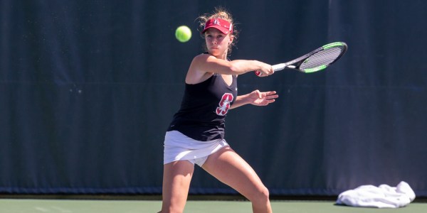 Sophomore Michaela Gordon defended her singles title on Tuesday afternoon, after defeating teammate Caroline Lampl in three long sets. (JOHN P. LOZANO/Stanford Athletics)