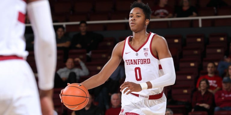 Sophomore forward KZ Okpala (above) led the Cardinal in their victory Tuesday night, putting up 29 points, 10 rebounds and five assists. (BOB DREBIN/isiphotos.com)