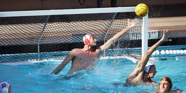 Redshirt senior Oliver Lewis averages 11.15 saves per game, spearheading a healthy Cardinal defense. Lewis and the No. 1 men’s water polo team advanced to their first NCAA Tournament since the 2014 season. (HECTOR GARCIA-MOLINA/isiphotos.com)