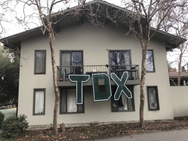 A photo of the TDX fraternity house