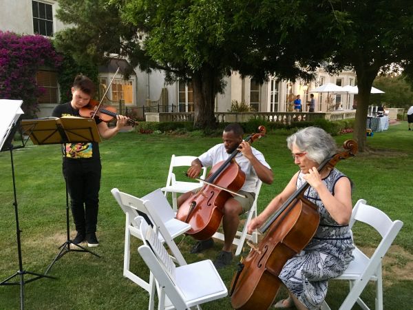 Provost Persis Drell continues to play her cello in a chamber music group (courtesy of Persis Drell).