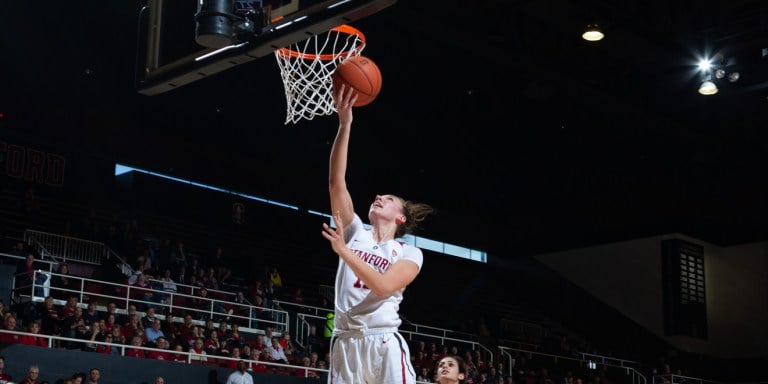 Senior forward Alanna Smith (above) is having her best year yet with the Cardinal. Smith had a career high 34 points in Stanford's 85-64 win on Sunday. (JOHN P. LOZANO/isiphotos.com)