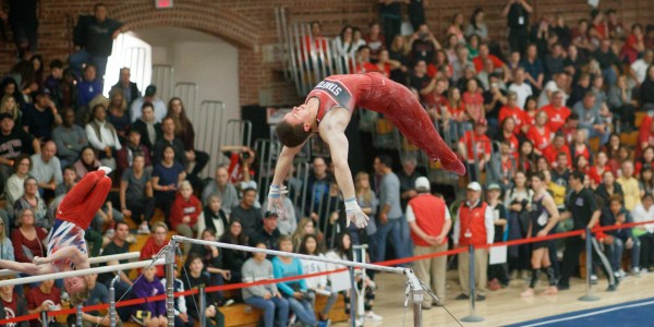 Freshman Brody Malone (above) won the all-around title last competition with a score of 84.550. If he is consistent, he should be a force to be reckoned with in the Pac-12 invitational. (BOB DREBIN / isiphotos.com)