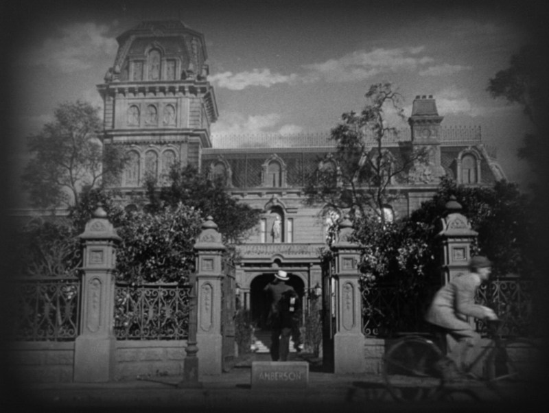 The Ambersons spend much of their time sequestered in their magnificent mansion (courtesy of Warner Bros. Pictures and The Criterion Collection.)