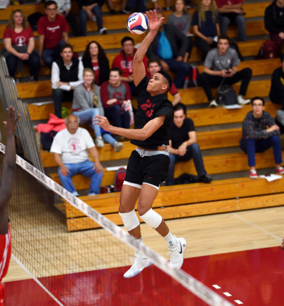 - Sophomore opposite Jaylen Jasper (above) accumulated a nation-leading 29 kills as ninth ranked Cardinal defeated No. 14 USC in game sent to five sets and saw the Cardinal out-dig USC 55-41. (HECTOR GARCIA-MOLINA/isiphotos.com)
