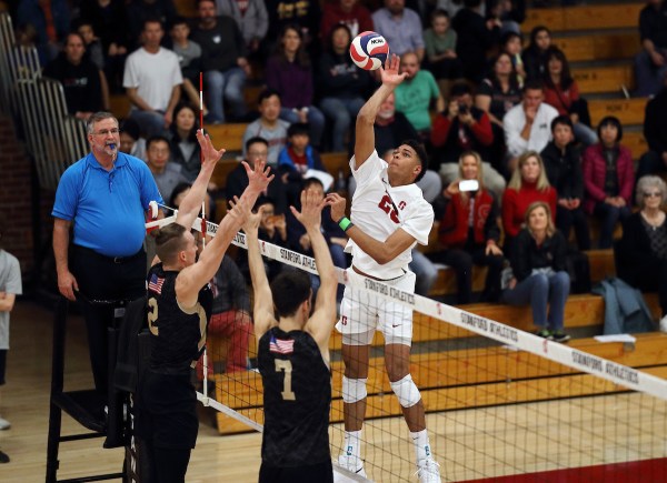 Sophomore opposite Jaylen Jasper (above) was one of only two players to register double digit kills against Hawaii. He will look to lead the team against UCLA this weekend. (HECTOR GARCIA-MOLINA/isiphotos.com)