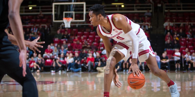 Junior forward KZ Okpala took over the game on Sunday, leading the team with eight rebounds, four assists, and a career-high 30 points. The Cardinal knocked the Golden Bears down a peg, increasing their program-long losing streak to 10 games. (Erin Chang/isiphotos.com)