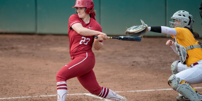 Junior Teaghan Cowles (above) helped the Cardinal overcome a 0-5 deficit in the sixth inning with a couple of RBIs to propel the Cardinal to a 7-5 win over the Tigers. (LYNDSAY RADNEDGE/isiphotos.com)