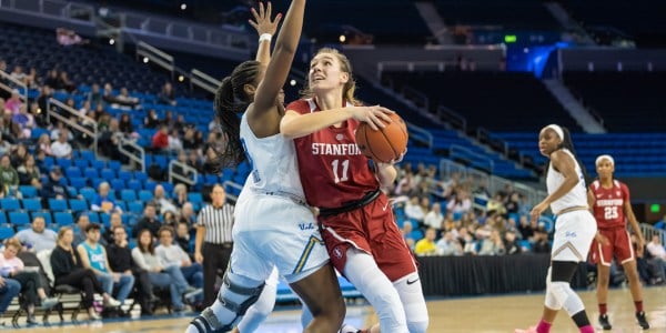 Senior forward Alanna Smith (above) averaged 17.5 points, 6.5 rebounds and two blocks per game in the Cardinal's 71-50 victory over No. 17 Arizona State and 56-54 win against Arizona this past weekend. (ROB ERICSON/isiphotos.com)