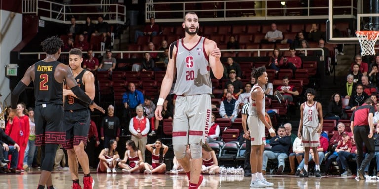 Senior center Josh Sharma (above) will be the star of the show in the senior night game tonight against Berkeley. Sharma is on pace to set the school's single season field goal percentage record at 69 percent, and has been a huge factor for the Cardinal this season. (KAREN AMBROSE HICKEY/isiphotos.com)