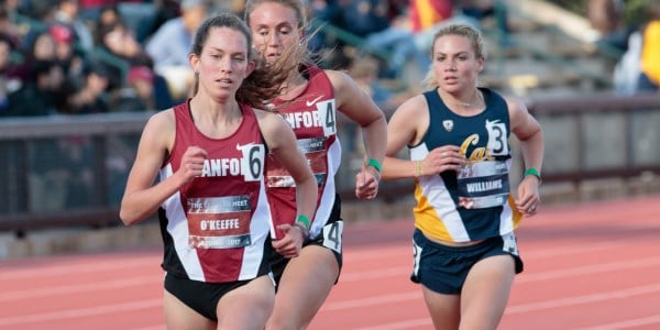 Junior Fiona O’Keeffe (above) competes in a double-header this weekend with the 5,000 meters on Friday evening and 3,000 meters on Saturday afternoon.