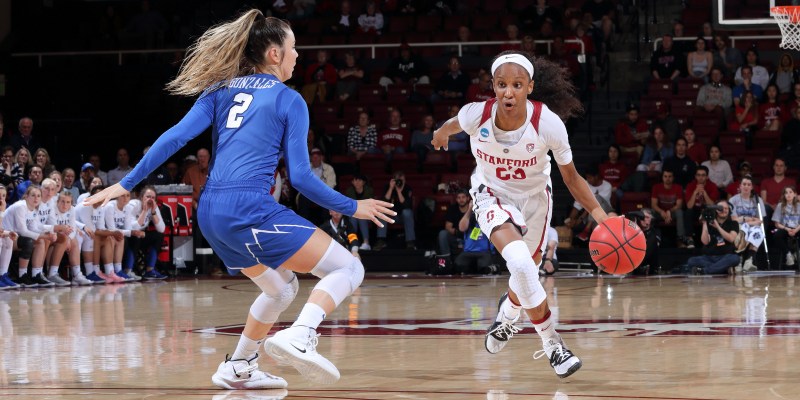 Sophomore guard Kiana Williams (above) contributed nine points, two assists and five steals as the Cardinal defeated Missouri State 55-46 to advance to the Elite Eight. (BOB DREBIN/isiphotos.com)