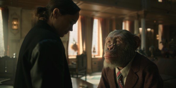 The British monkey butler is the most compelling character in the inane superhero show "Umbrella Academy" (courtesy of Netflix).
