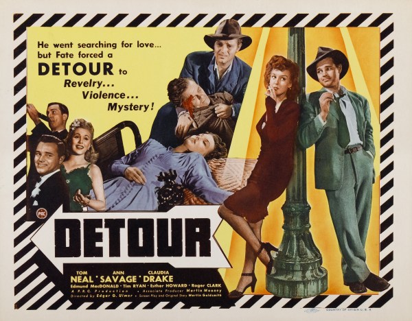 Edgar G. Ulmer's "Detour" was cheaply made. Still, the 1945 film has become a canonical classic (courtesy of Dr. Macro).