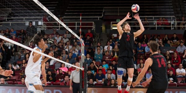 Junior setter Paul Bischoff (above) and the eighth ranked men's volleyball team take on twelfth ranked BYU this weekend in the Mountain Pacific Sports Federation Quarterfinal. (MIKE RASAY/isiphotos.com)